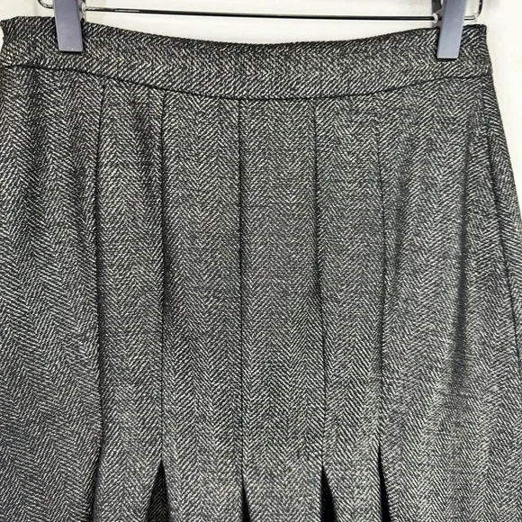 Valentino Roma Grey Wool Pleated Pencil Skirt Size 42/6 - Picture 2 of 16
